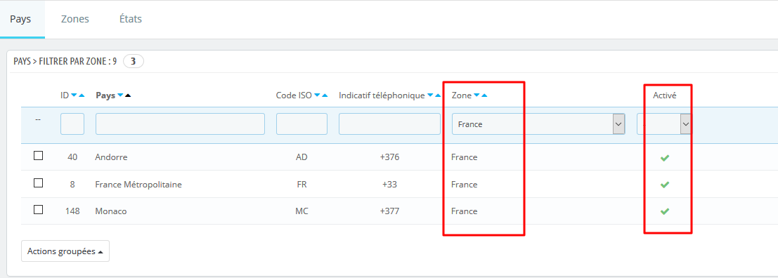 liste-pays-livraison-prestashop