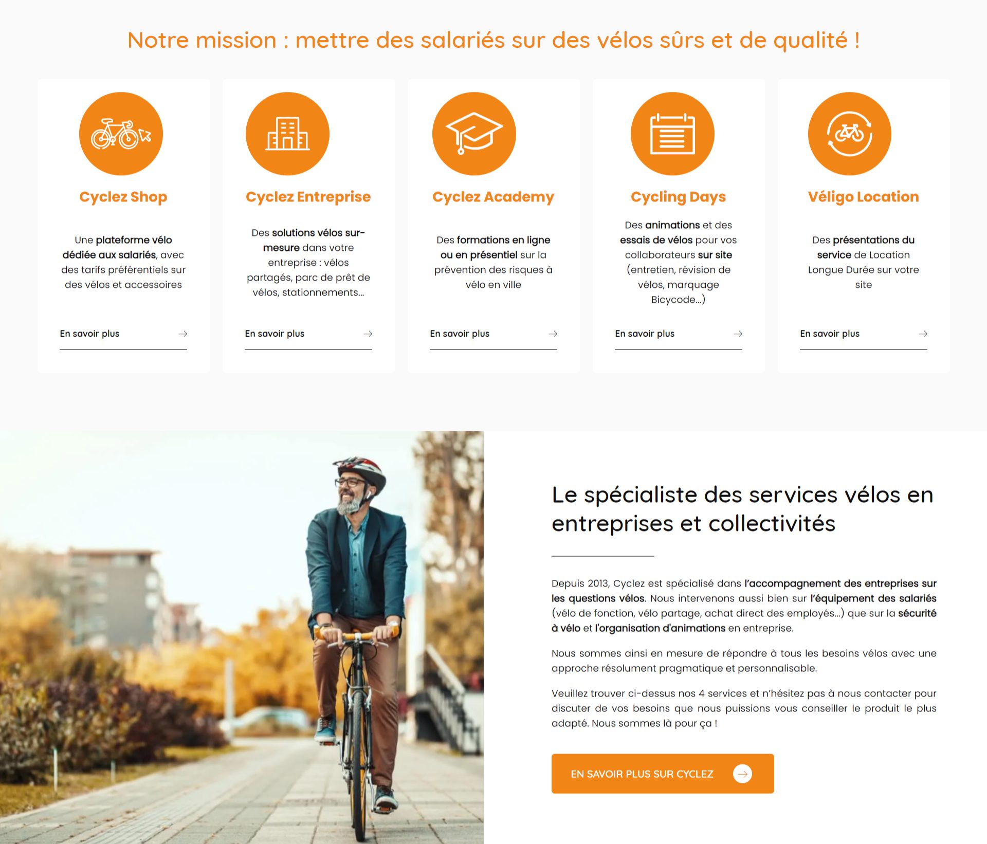 Cyclez accueil services