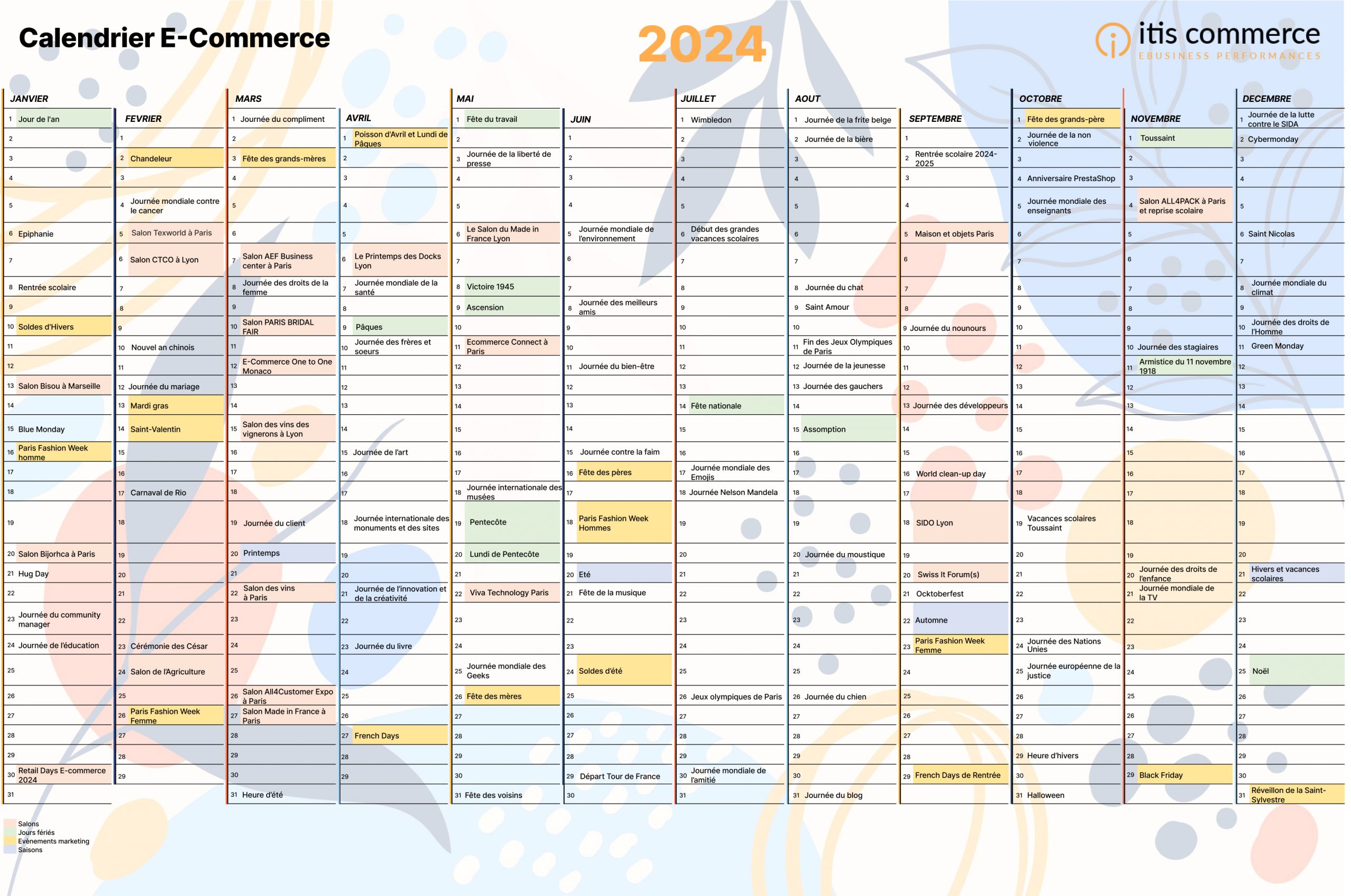 Calendrier e-commerce 2024